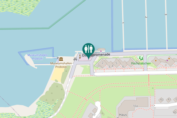 Map showing location of Ostseepromenade Toilet