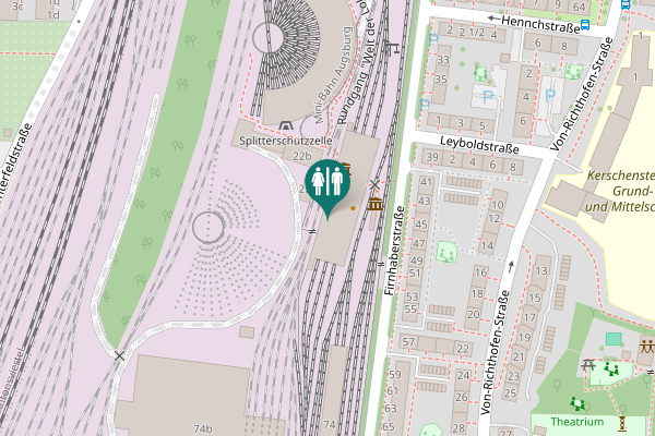 Map showing location of Firnhaberstraße 22c Toilet