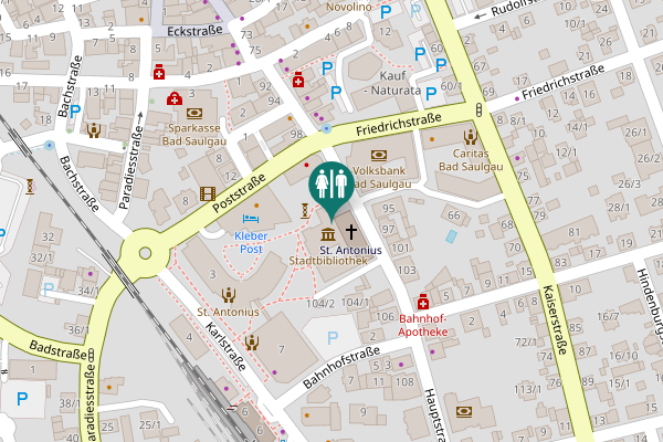 Map showing location of Hauptstraße 102/1 Toilet