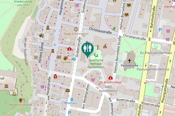 Map showing location of Grabenstraße 17 Toilet