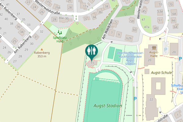 Map showing location of Am Wäldchen 11 Toilet