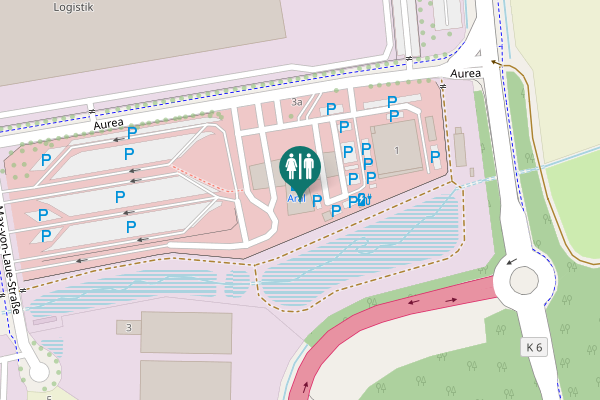 Map showing location of Aurea 3a Toilet