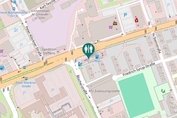 Map showing location of Schlachthofstraße 79 Toilet