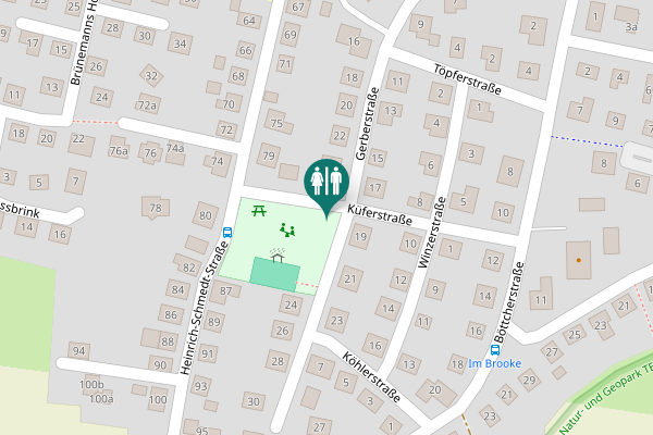 Map showing location of Küferstraße Toilet