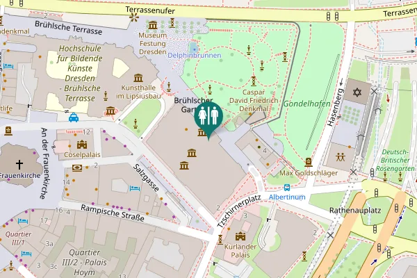 Map showing location of Tzschirnerplatz 2 Toilet