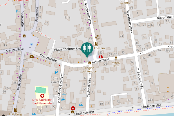 Map showing location of Wadenheimer Platz Toilet