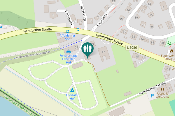 Map showing location of Hemfurther Straße 21 Toilet