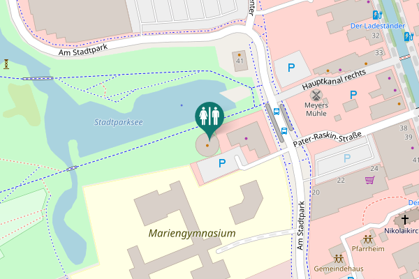 Map showing location of Am Stadtpark 35 Toilet