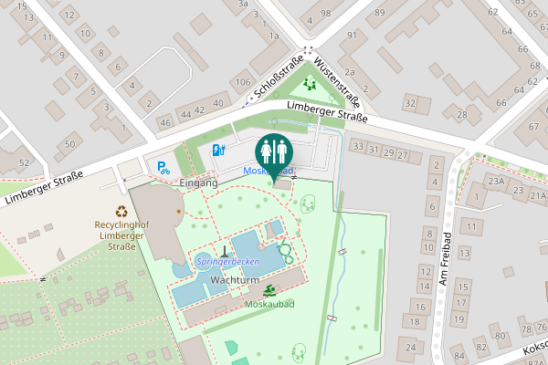 Map showing location of Limberger Straße 47 Toilet