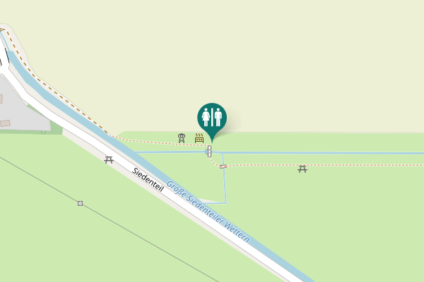 Map showing location of Siedenteil Toilet