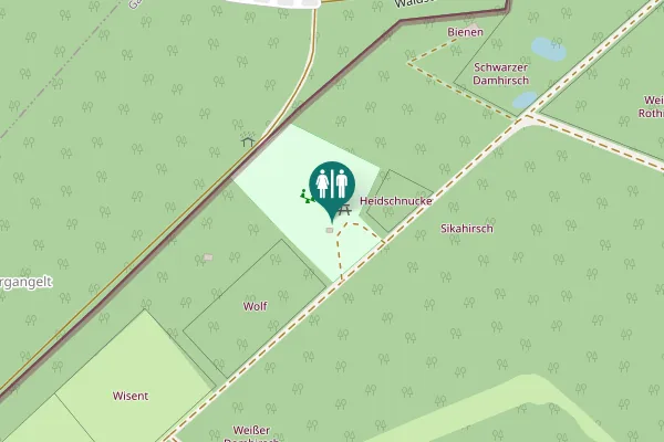 Map showing location of Waldstraße Toilet