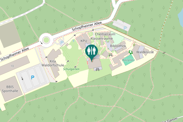 Map showing location of Schopfheimer Allee 4 Toilet