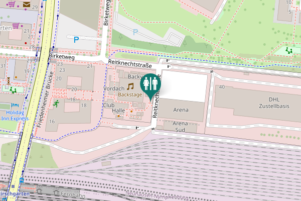 Map showing location of Reitknechtstraße 6 Toilet