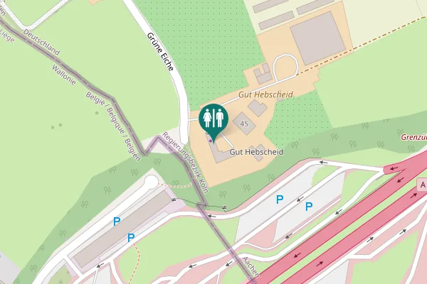 Map showing location of Grüne Eiche 45 Toilet