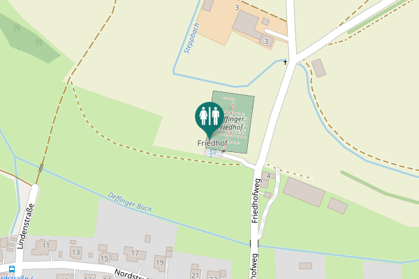 Map showing location of Friedhofweg 4 Toilet