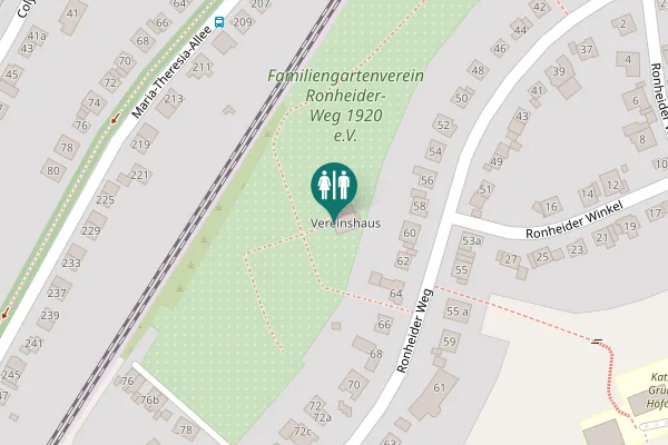 Map showing location of Ronheider Weg 64 Toilet