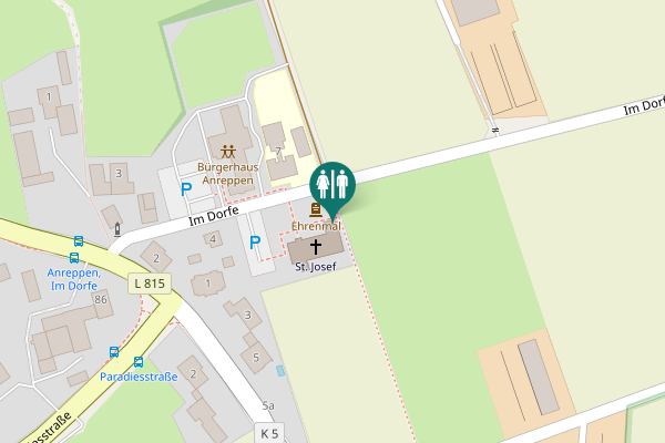 Map showing location of Im Dorfe 6 Toilet