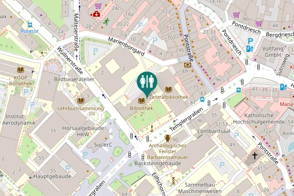 Map showing location of Templergraben 59 Toilet