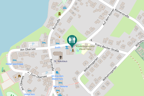 Map showing location of Franz-Becker-Straße 2 Toilet
