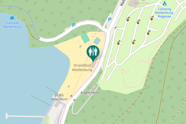 Map showing location of Waldenburger Weg 21 Toilet
