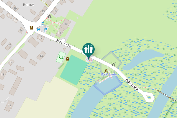 Map showing location of Eldestraße Toilet