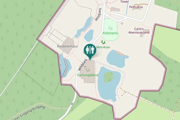 Map showing location of Wildpark 3 Toilet