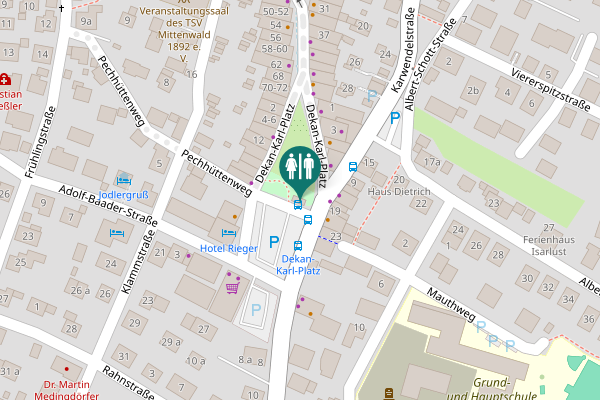 Map showing location of Dekan-Karl-Platz Toilet