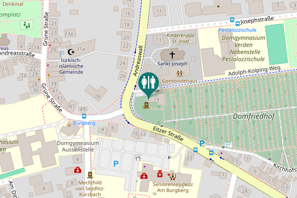 Map showing location of Andreaswall 19 Toilet