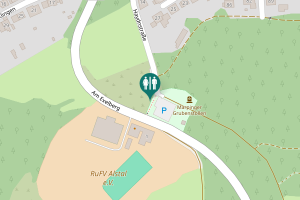 Map showing location of Haydnstraße Toilet