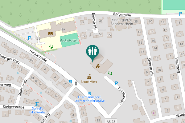 Map showing location of Bergstraße 49 Toilet