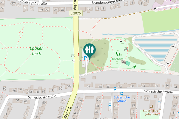 Map showing location of Westring Toilet