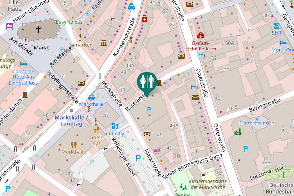 Map showing location of öffentliche Toilette