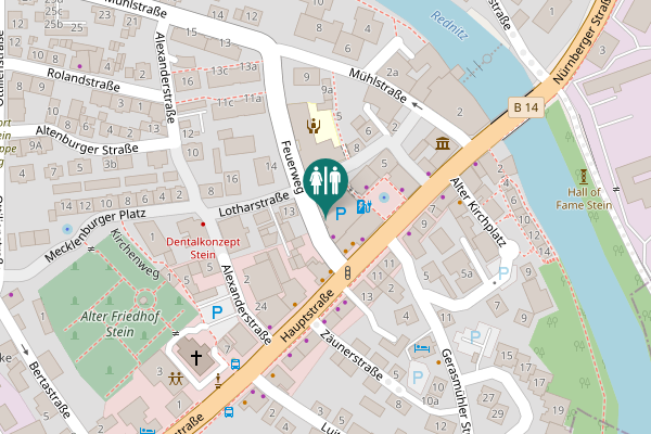 Map showing location of Feuerweg 4 Toilet