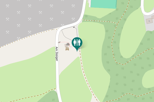 Map showing location of Am Steiger Toilet