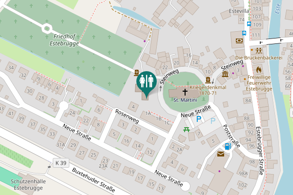 Map showing location of Rosenweg 4 Toilet