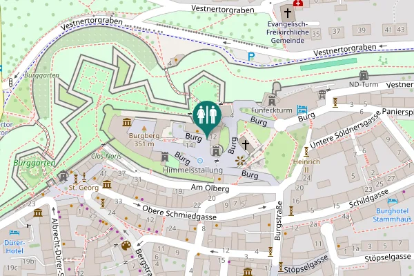Map showing location of Burg 12 Toilet