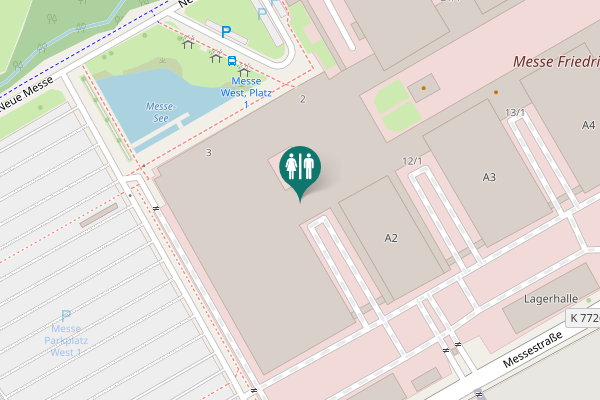 Map showing location of Neue Messe 11 Toilet