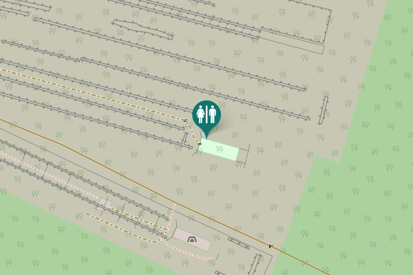 Map showing location of Zossen Toilet