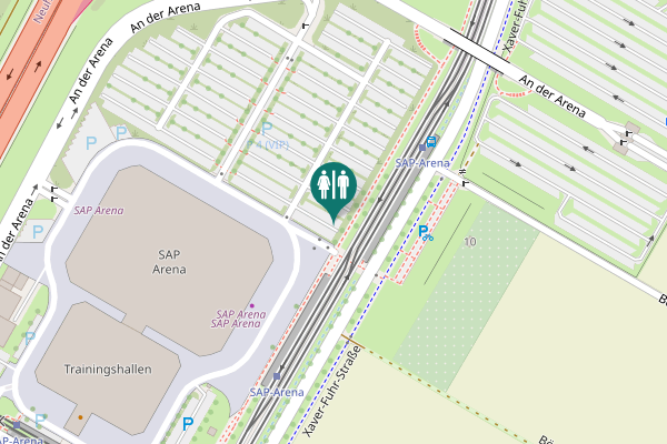 Map showing location of Mannheim Toilet