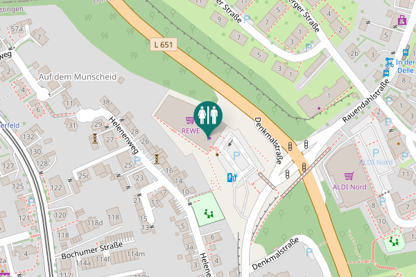 Map showing location of Denkmalstraße 19 Toilet