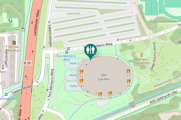 Map showing location of Toni-Merkens-Weg 4 Toilet