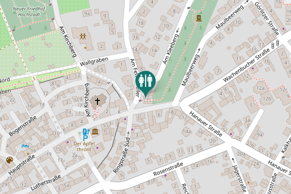 Map showing location of Am Felsenkeller 2 Toilet