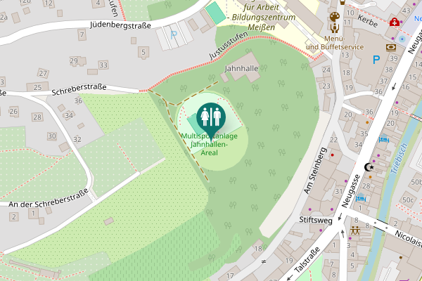 Map showing location of Schreberstraße 37 Toilet
