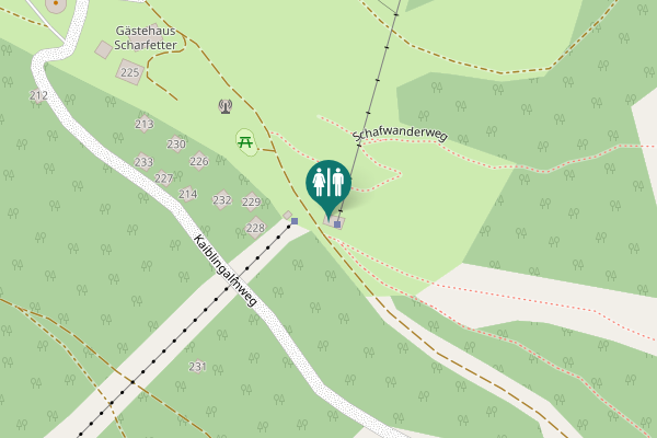 Map showing location of Schafwanderweg Toilet