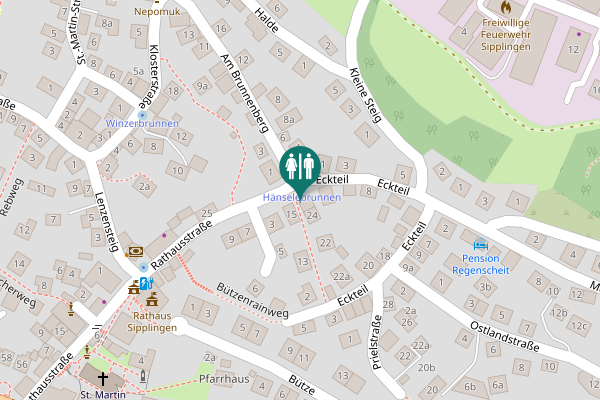 Map showing location of Eckteil 2 Toilet