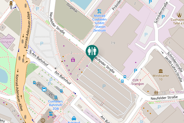 Map showing location of Kunden-WC Kaufland