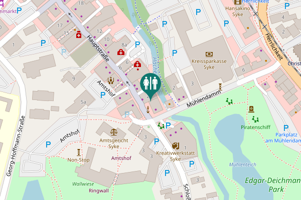 Map showing location of Hauptstraße 2 Toilet