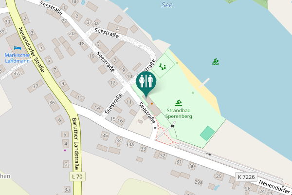 Map showing location of Seestraße 10a Toilet
