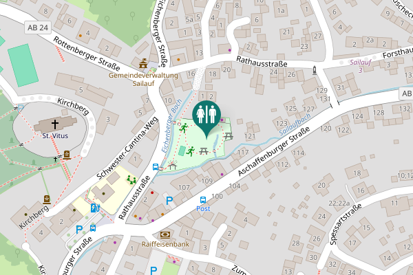 Map showing location of Aschaffenburger Straße 113 Toilet