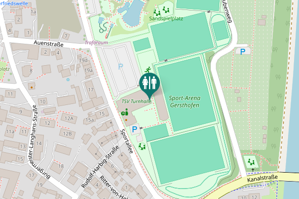Map showing location of Sportallee 12 Toilet